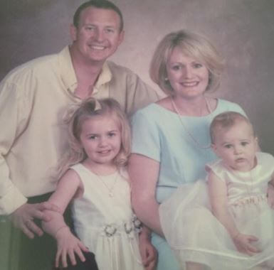 Steve Titmus with his wife and two daughters back in the old days.